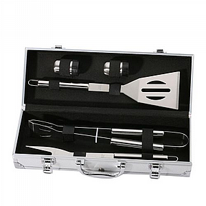 ערכת מנגל 5 חלקים לברבקיו במזוודה ערכת מנגל 5 חלקים לברבקיו במזוודה