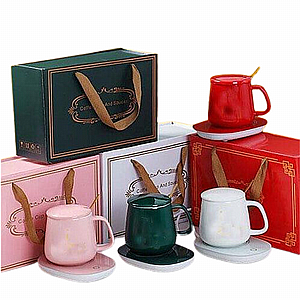 משטח שומר חום +כוס באריזה מהודרת משטח שומר חום +כוס באריזה מהודרת